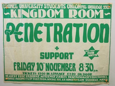 Lot 529 - PENETRATION (1978) - A UK Quad concert poster...