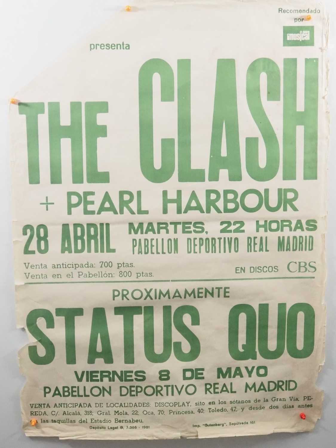 Lot 545 - THE CLASH – An original concert poster for...