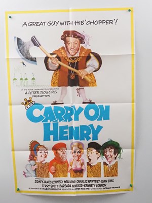 Lot 55 - CARRY ON HENRY (1971) UK one sheet and press...