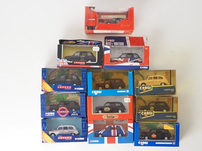 Lot 20 - A group of diecast model Taxis by CORGI - to...