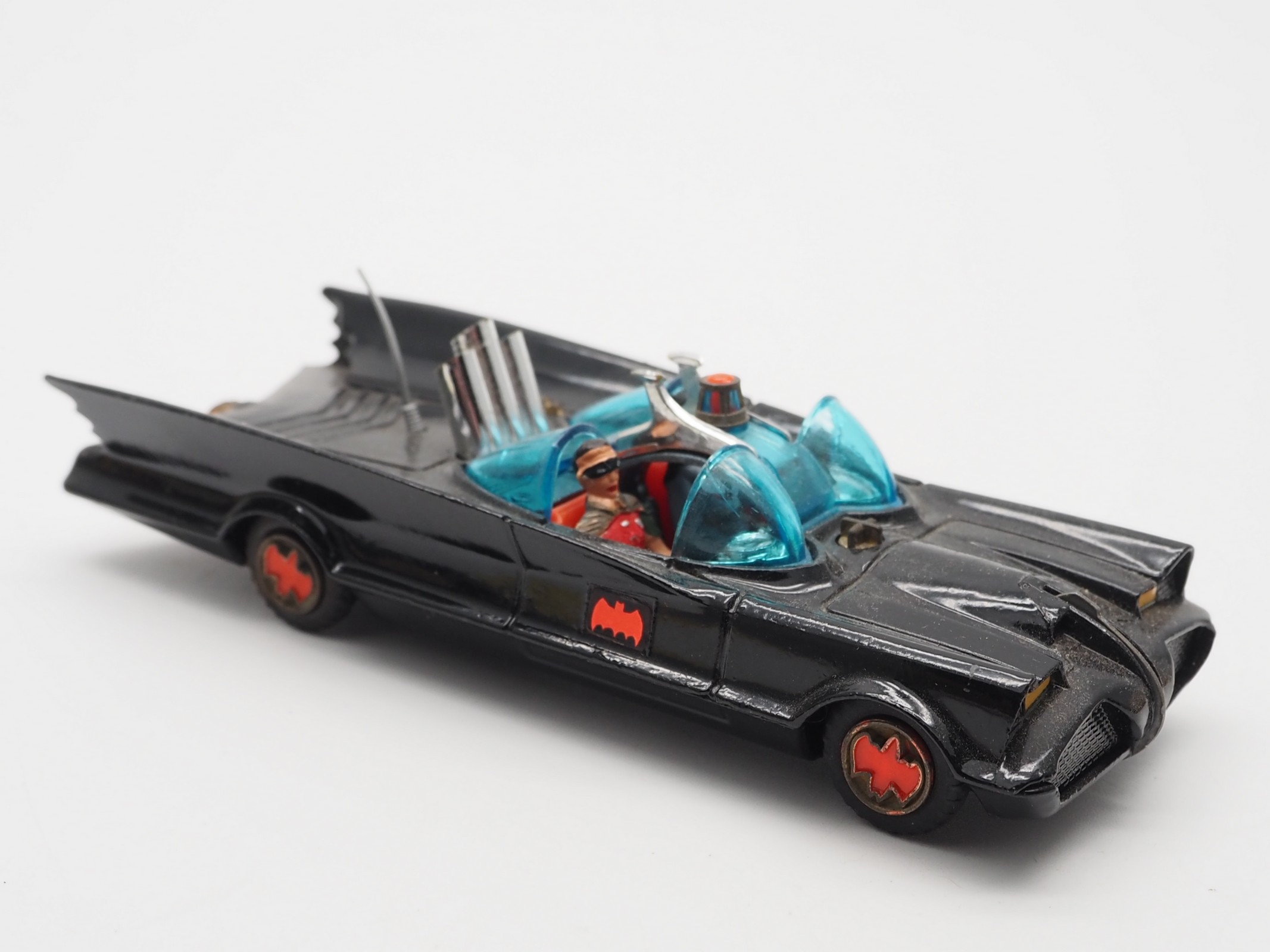 CORGI TOYS Batman Classic TV BATMOBILE Diecast Car & Repro CORGI 267 Box &  Stand