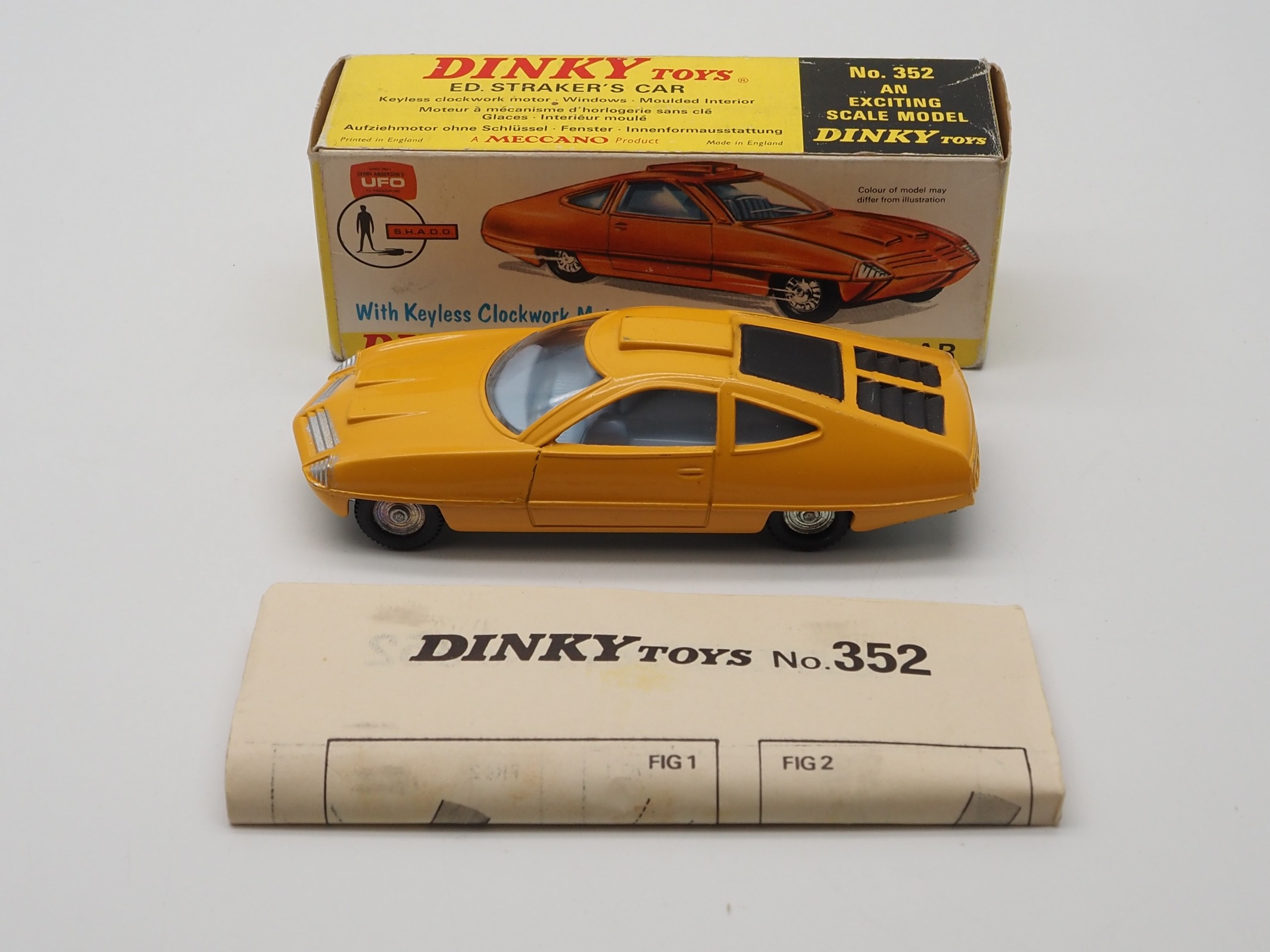 Lot 32 - A DINKY 352 Ed Straker's Car, yellow version,