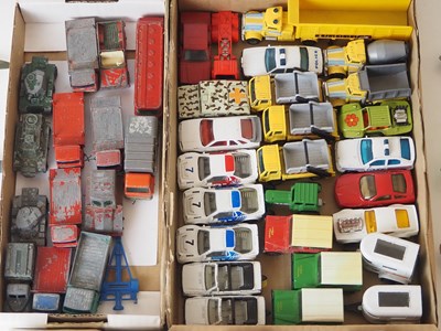 Lot 118 - A large group of playworn diecast vehicles and...