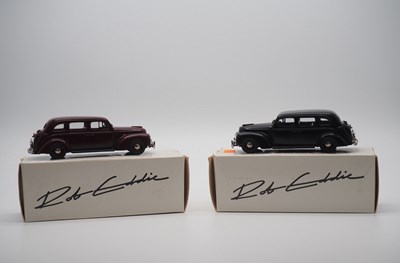 Lot 135 - A pair of 1:43 scale hand built white metal...
