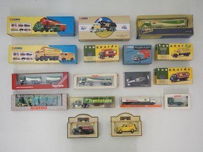 Lot 166 - A group of mixed scale diecast vans, lorries...