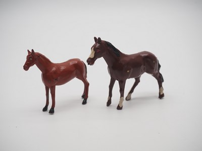 Lot 202 - A mixed group of pre war lead farm animals,...