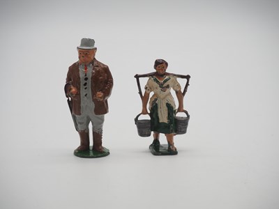 Lot 202 - A mixed group of pre war lead farm animals,...