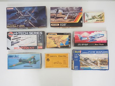 Lot 209 - A group of unbuilt 1:72 military aircraft...