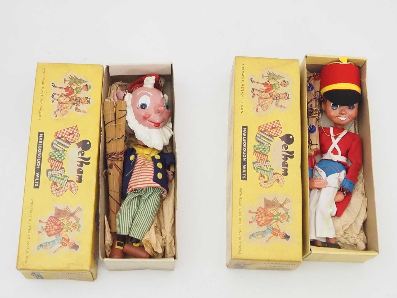 Lot 252 - A pair of Enid Blyton related PELHAM PUPPETS...