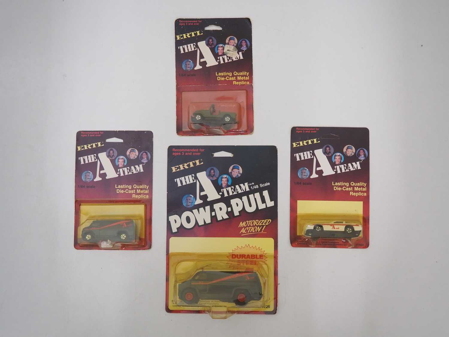 Lot 283 - A group of ERTL 'The A-Team' diecast vehicles,...