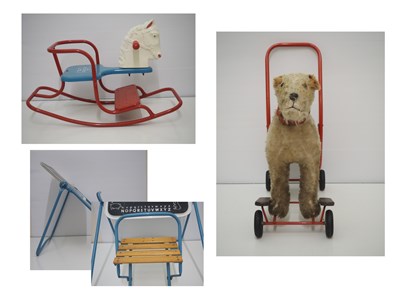 Lot 290 - A group of 1960s steel framed childrens' toys...