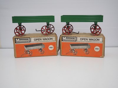 Lot 297 - A pair of MAMOD OW1 Open 4-wheel Trailer...