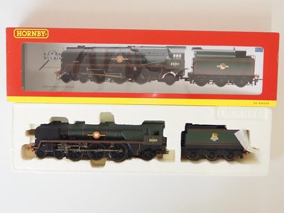 Lot 328 - A pair of HORNBY OO gauge Merchant Navy class...