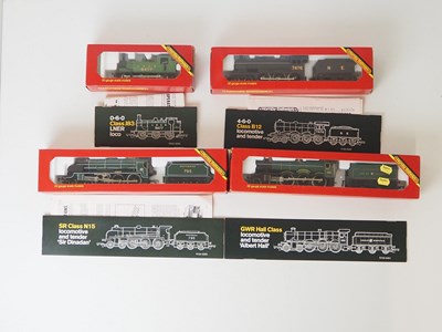Lot 355 - A group of HORNBY OO gauge steam locomotives,...