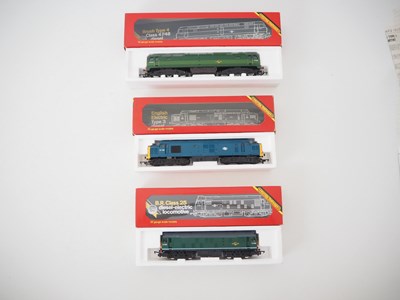 Lot 389 - A group of HORNBY OO gauge diesel locomotives,...