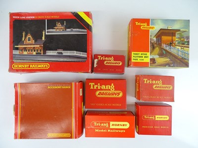 Lot 619 - A quantity of TRI-ANG/HORNBY OO Gauge station...