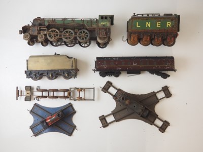 Lot 523 - A mixed group of O gauge and larger gauges for...