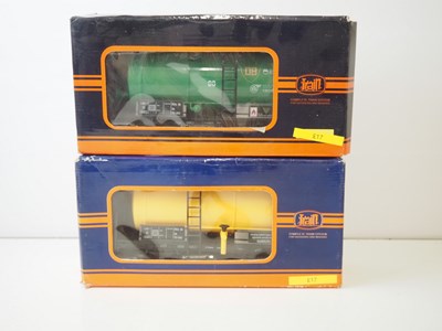 Lot 533 - A pair of TRAIN G scale tank wagons in...