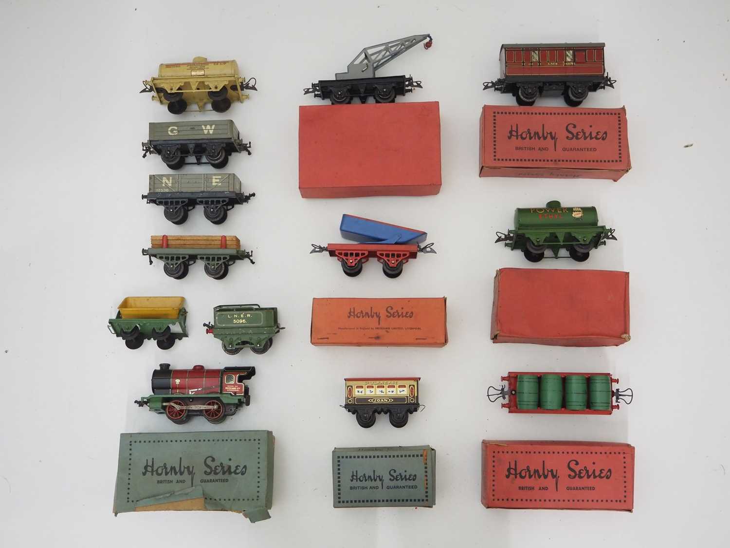 Lot 538 - A group of HORNBY SERIES O gauge rolling stock,...