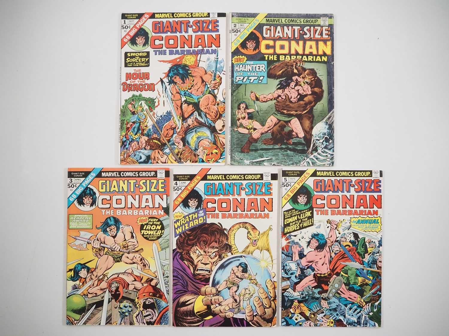 Lot 161 - GIANT-SIZE CONAN THE BARBARIAN #1, 2, 3, 4, 5...