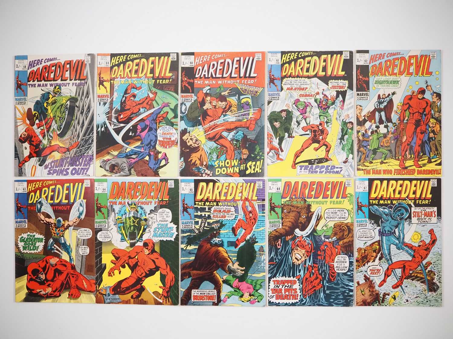 Lot 164 - DAREDEVIL #58, 59, 60, 61, 62, 63, 64, 65, 66,...