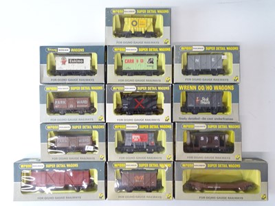 Lot 654 - A group of WRENN OO Gauge mixed wagons as...