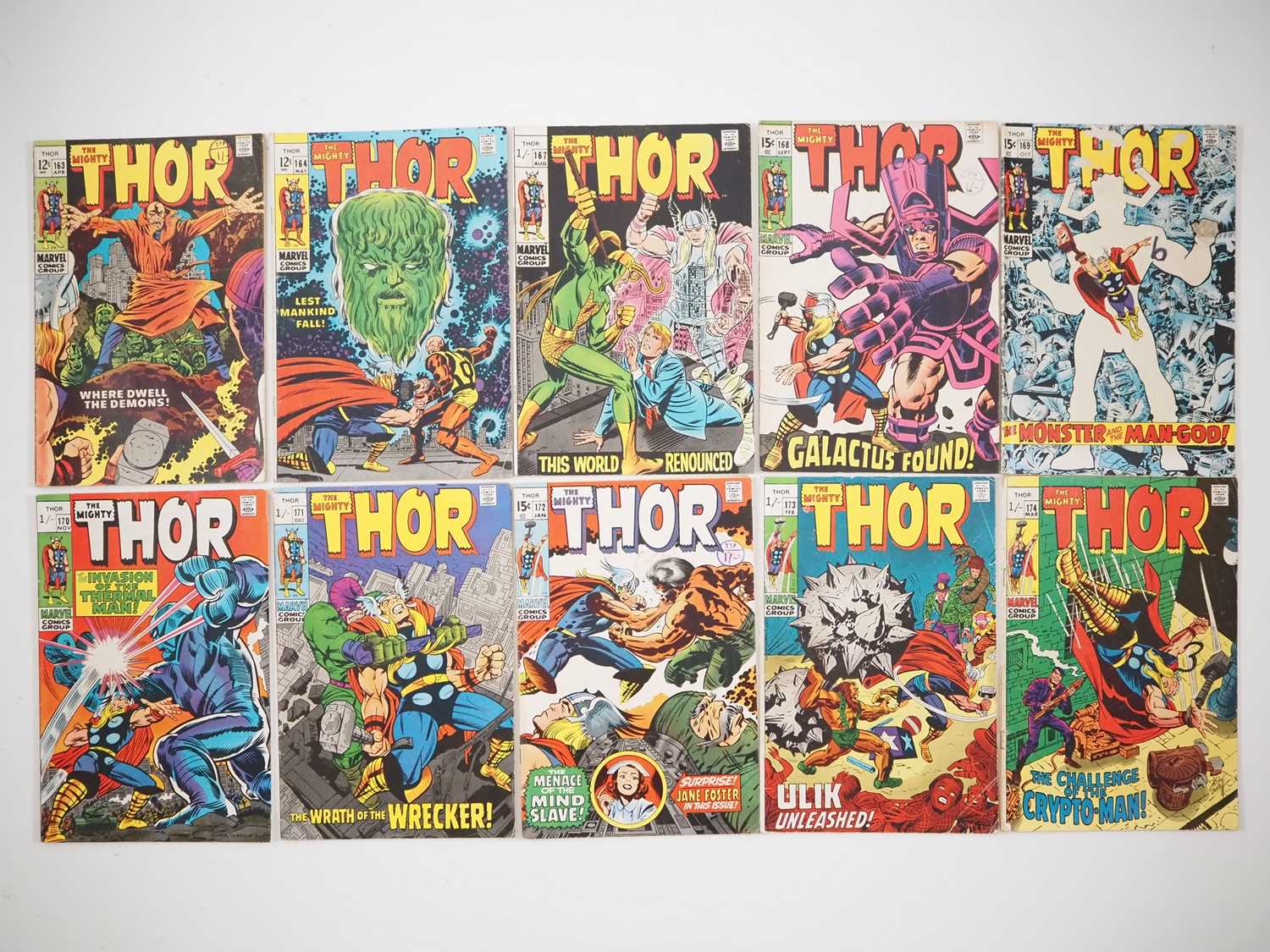 Lot 325 - THOR #163, 164, 167, 168, 169, 170, 171, 172,...