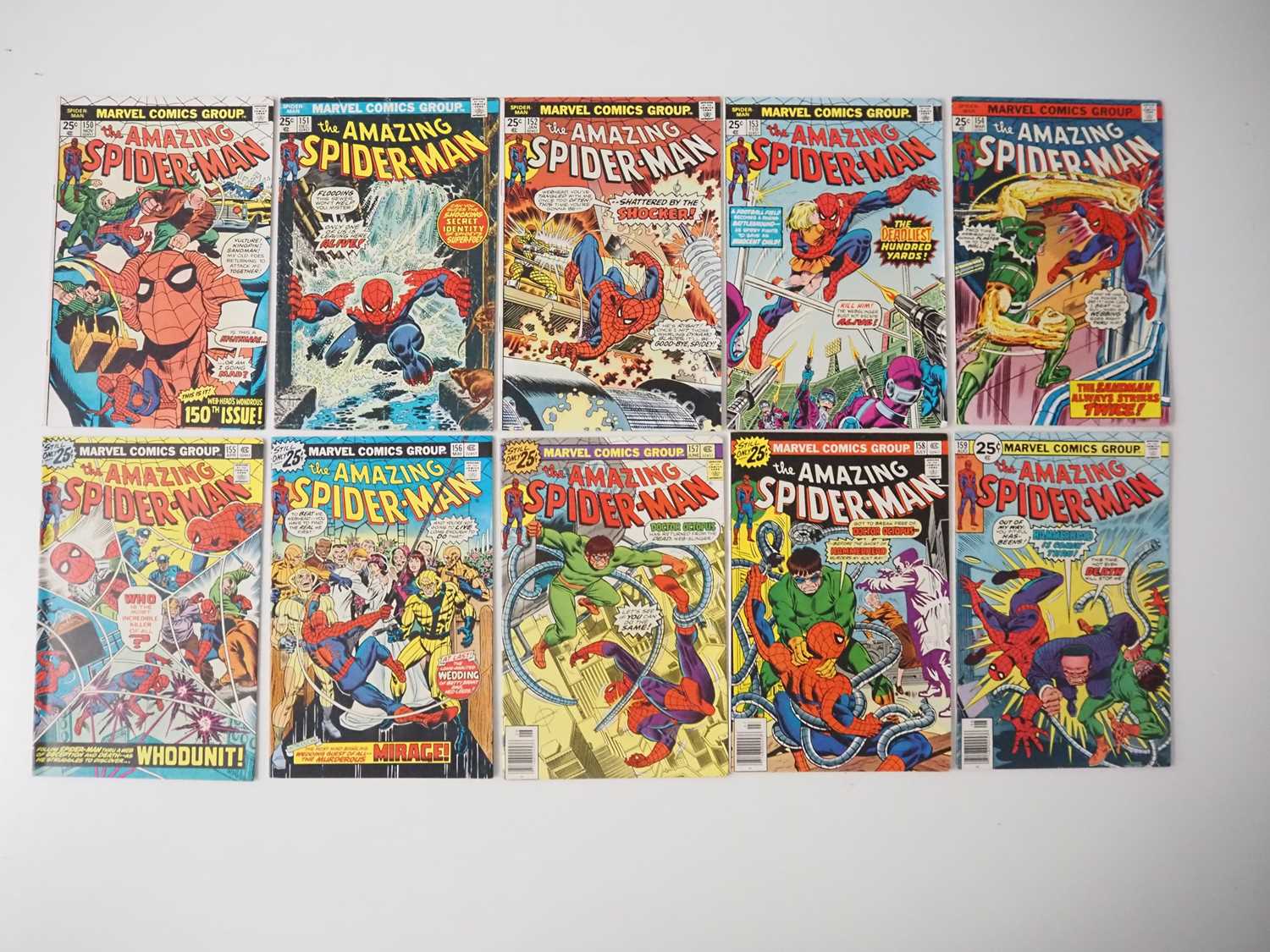 Lot 407 - AMAZING SPIDER-MAN #150, 151, 152, 153, 154,...