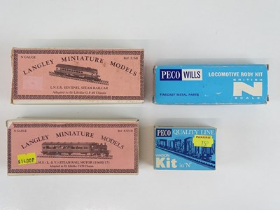 Lot 67 - A quantity of N Gauge white metal steam...