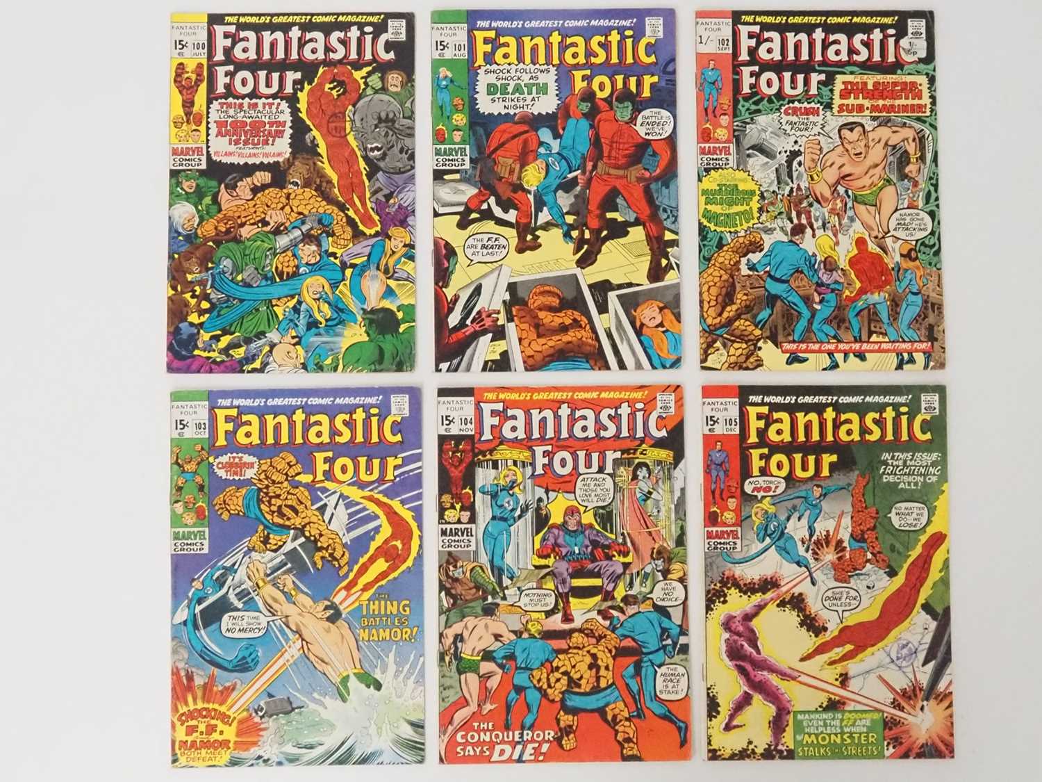 Lot 469 - FANTASTIC FOUR #100, 101, 102, 103, 104, 105...