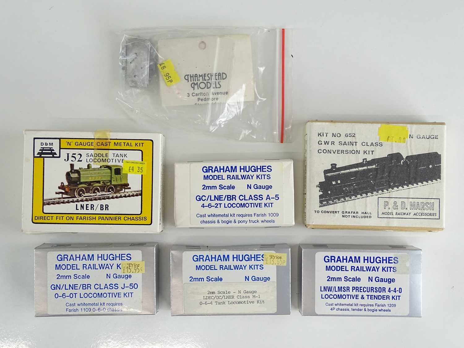 Lot 70 - A quantity of N Gauge white metal steam...