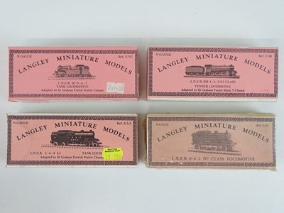 Lot 71 - A quantity of N Gauge white metal steam...