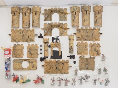 Lot 113 - A group of plastic mediaeval knights by TIMPO...