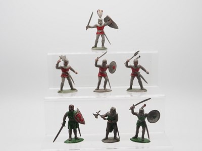 Lot 113 - A group of plastic mediaeval knights by TIMPO...
