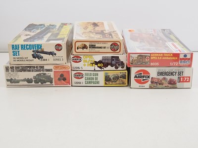 Lot 135 - A group of unbuilt military kits by AIRFIX and...