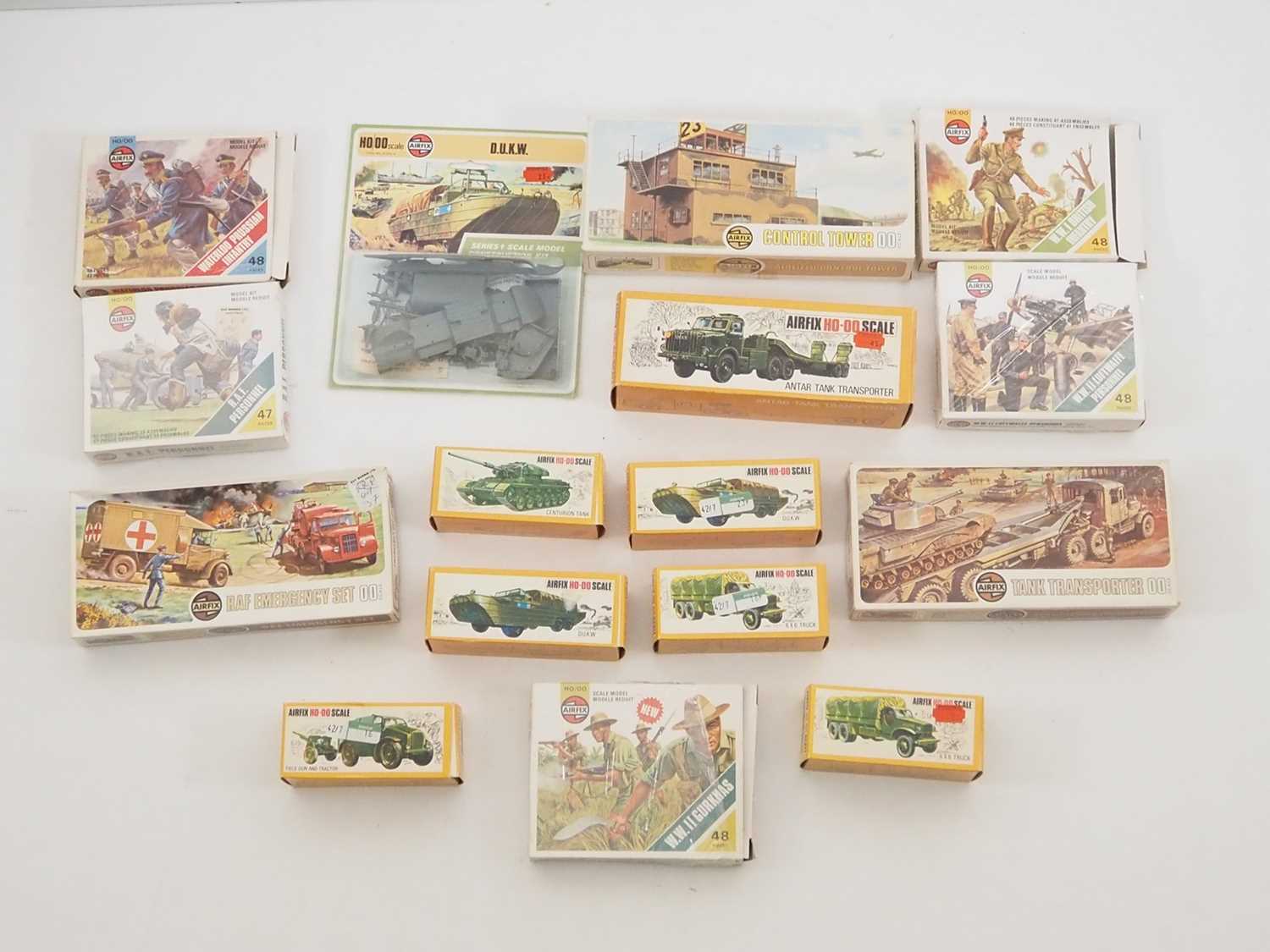 Lot 136 - A group of unbuilt military kits by AIRFIX...