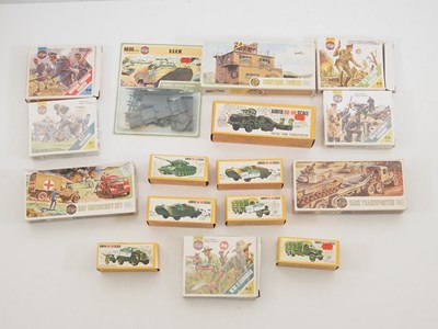 Lot 136 - A group of unbuilt military kits by AIRFIX...