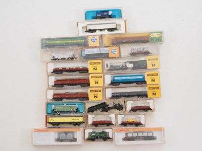 Lot 172 - A group of European outline N gauge rolling...