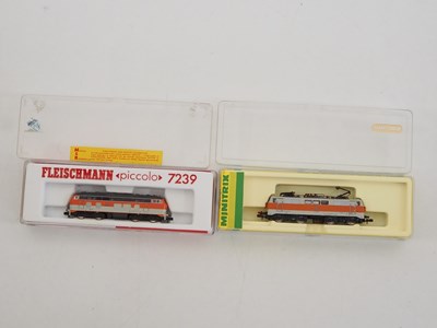 Lot 182 - A pair of German outline N gauge locomotives...