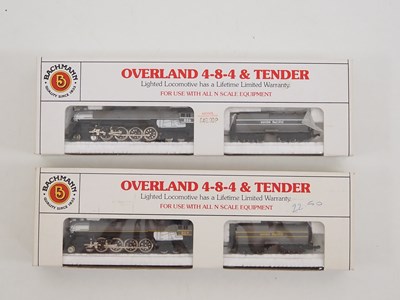 Lot 186 - A pair of BACHMANN N gauge American outline...