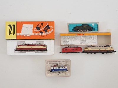 Lot 187 - A group of European outline N gauge diesel and...