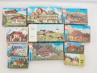 Lot 201 - A quantity of N gauge building kits by HERPA,...