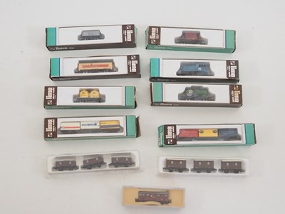 Lot 212 - A group of N gauge wagons by PECO and LIMA -...