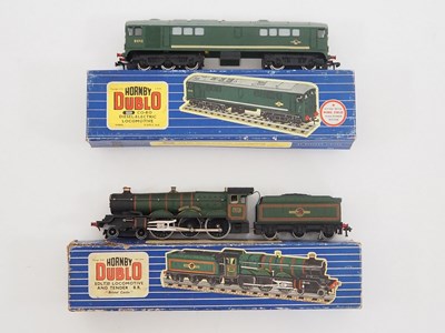 Lot 279 - A pair of HORNBY DUBLO OO gauge 3 rail...