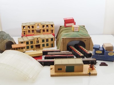 Lot 321 - A group of OO gauge HORNBY DUBLO buildings,...