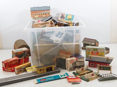 Lot 323 - A large lucky dip crate of OO gauge building...