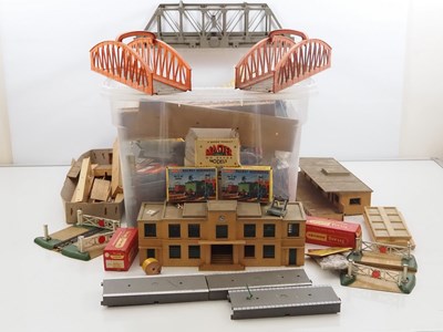 Lot 325 - A large lucky dip crate of OO gauge building...