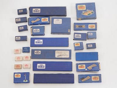 Lot 345 - A group of HORNBY DUBLO OO gauge 3 rail points...