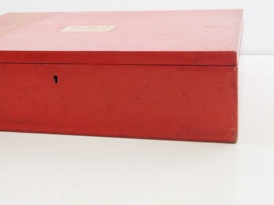 Lot 373 - A HORNBY DUBLO electric railway red painted...