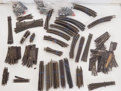 Lot 383 - A quantity unboxed HORNBY DUBLO 2-rail track -...